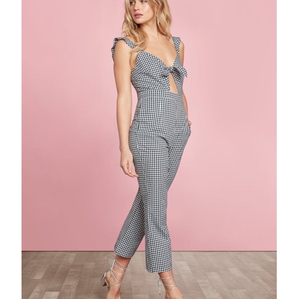 Gingham Culotte Jumpsuit